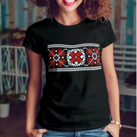 Tricou dama cu motif traditional 